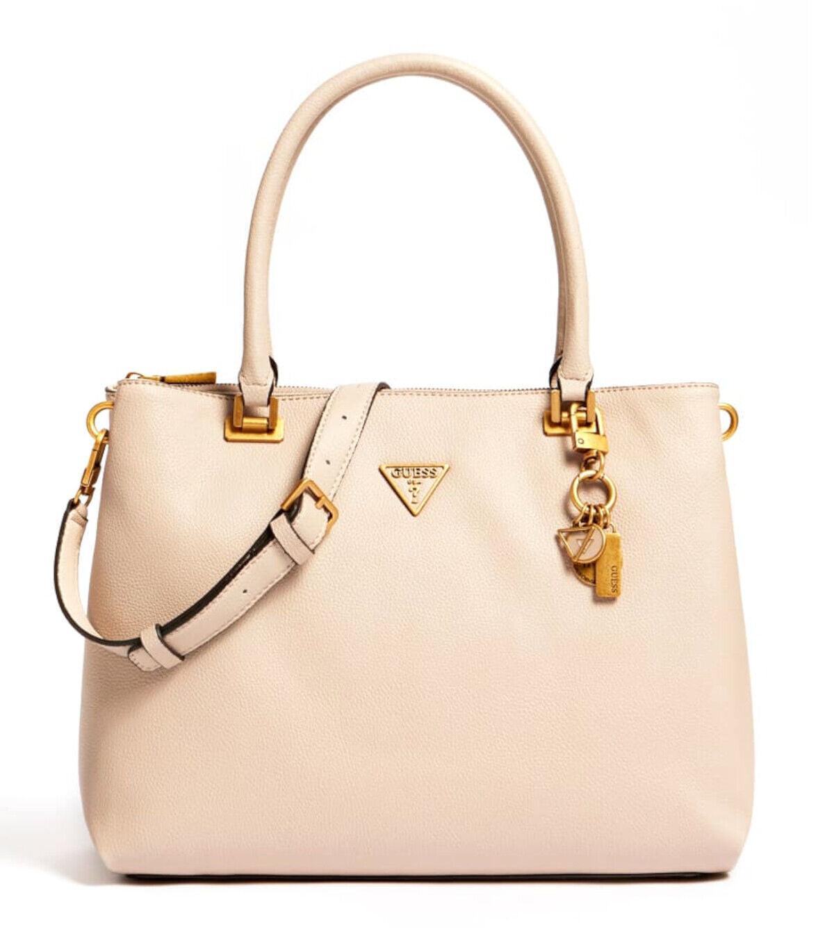 Guess Destiny Society Carryall Handbag in Mushroom — Luxury Women's Designer Bag.